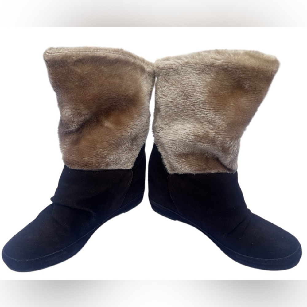 ALDO Women’s Platform Suede Faux Fur Lining Upper Ankle Boots - Picture 2 of 10